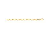 10k 8 Yellow Gold 4.0mm Diamond Cut Royal Figaro Link Bracelet
