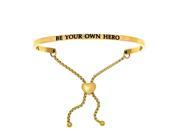 Stainless Steel Yl Be Your Own Hero with 0.005ct. Adjustable Friendship Bracelet
