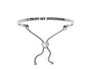 Stainless Steel I Trust My S with 0.005ct. Adjustable Friendship Bracelet