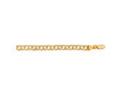 14kt 7.25 Yellow Gold Diamond Cut Lite Charm Bracelet