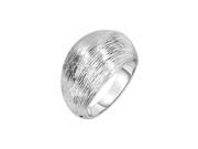 Silver with Rhodium Finish 3.3 13.3mm Wood Finish Fancy Graduated Ring
