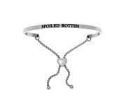 Stainless Steel Spoiled Rotten with 0.005ct. Adjustable Friendship Bracelet