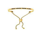 Stainless Steel Yl Great Minds Think Alike with 0.005ct. Adjustable Friendship Bracelet