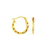 10k Yellow Gold Twisted Hoop Earring