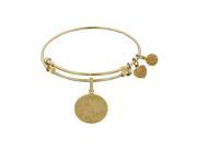 Brass with Yellow Oval Engravable Charm For Angelica Bangle