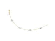 14ktyw 7.50 Cable Chain Shiny. Shiny Four Figure Infinity Stationed Fancy Bracelet