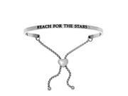 Stainless Steel Reach For The Stars with 0.005ct. Adjustable Friendship Bracelet