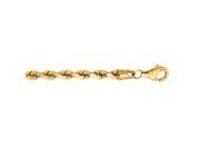 10k 8 Yellow Gold 4.0mm Shiny Solid Diamond Cut Royal Rope Chain Bracelet