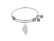 Brass with White Finish Illinois Charm For Angelica Bangle