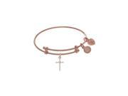 Brass with Pink Finish Charm on Pink Angelica Tween Bangle