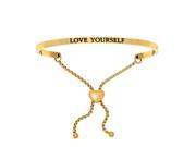 Stainless Steel Yl Love Yourself with 0.005ct. Adjustable Friendship Bracelet