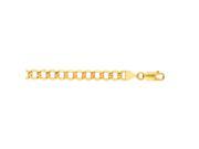 10k 8 Yellow Gold 6.10mm Diamond Cut Curb Lite Chain Bracelet