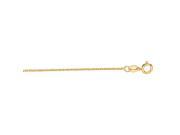 14kt 20 Yellow Gold 1.1mm Diamond Cut Cable Link Chain