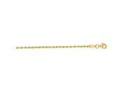 14kt 10 Yellow Gold 2.0mm Shiny Solid Diamond Cut Royal Rope Chain