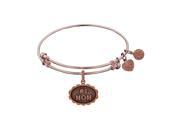Brass with Pink Finish 1 Mom Charm For Angelica Bangle
