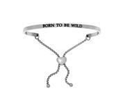 Stainless Steel Born To Be Wild with 0.005ct. Adjustable Friendship Bracelet