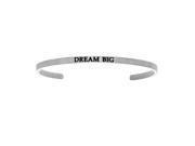 Stainless Steel Dream Big with 0.005ct. Diamond Cuff Bangle