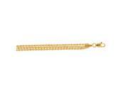 10k 7.25 Yellow Gold Triple Strand Rope Chain Ladies Fancy Bracelet