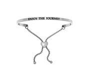 Stainless Steel Enjoy The Journey with 0.005ct. Adjustable Friendship Bracelet