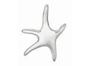 Silver with Rhodium Finish Shiny Small Starfish Sea Life Pendant