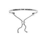 Stainless Steel Embrace The Moment with 0.005ct. Adjustable Friendship Bracelet