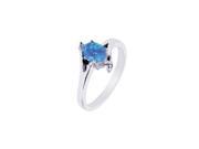 Silver with Rhodium Finish 1.9mm Shiny Created Opal Oval Top Size 6 Ring with White Stone