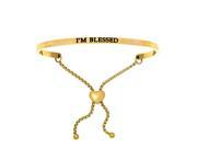 Stainless Steel Yl I’m Blessed with 0.005ct. Adjustable Friendship Bracelet