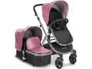 Baby Roues LeTour Lux II PINK Lightweight Compact Stroller w Bassinet