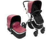 Baby Roues LeTour Lux II RASPBERRY Lightweight Compact Stroller w Bassinet