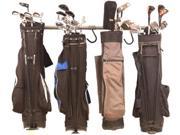 Monkey Bars Large Golf Bag Rack w Plastic Coated Hooks