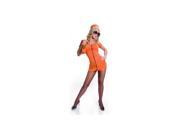 Sexy Celebrity Prisoner solid orange Costume Adult Halloween Size Medium