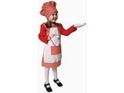 Pretend Red Gingham Girl Chef Toddler Costume Dress Up Set Size 4T