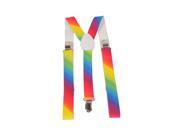 Wide Rainbow Suspenders Adult Accessory