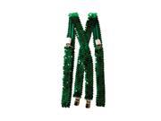 Green Sequined Suspenders Accessory