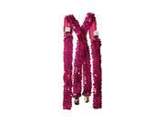 Hot Pink Sequined Suspenders Accessory