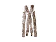 Silver Sequined Suspenders Accessory