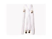 White Sequined Suspenders Accessory