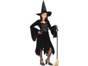 Velvet Witch Black Child Large Costume