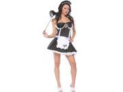 Retro French Maid Black White Adult Costume Size Medium Large