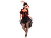 Can Can Black Red Adult Costume Size Large