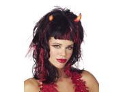 Wig Demonica Devil Black Red Accessory