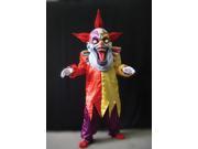 Oversized Evil Clown Red Yellow Adult Costume Size Standard