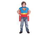 Superman Muscle Shirt Cape Child Costume Size Standard 10 12