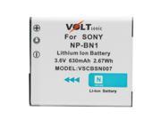 Voltsonic 630mAh Li Ion Rechargeable Digital Camera Battery for Sony NP BN1