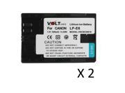 Voltsonic 1800mAh Li Ion Rechargeable Digital Camera Battery for Canon LP E6 2 Pack