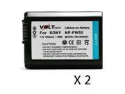 Voltsonic 1080mAh Li Ion Rechargeable Digital Camera Battery for Sony NP FW50 2 Pack