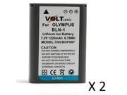 Voltsonic 1220mAh Full Decoded Li Ion Rechargeable Digital Camera Battery for Olympus BLN 1 2 Pack