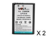 Voltsonic 900mAh Li Ion Replacement Digital Camera Battery for Canon LP E10 2 Pack