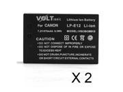 Voltsonic 875mAh Li Ion Replacement Digital Camera Battery for Canon LP E12 2 Pack