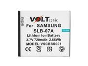 Voltsonic 720mAh Li Ion Replacement Digital Camera Battery for Samsung SLB 07A
